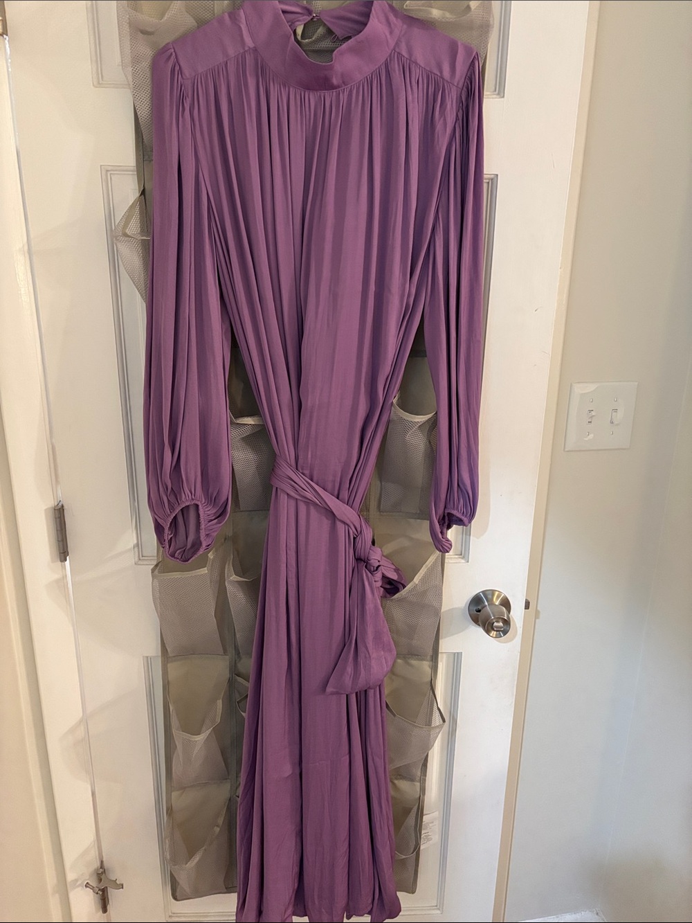 Banana Republic Lavender Long Sleeve Maxi Dress